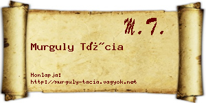 Murguly Tácia névjegykártya